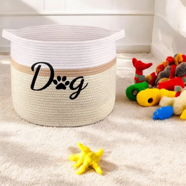 Toy Basket, Animal Lover Gift, Puppy Toy Basket, Dog Owner Gift, Toy Storage, Pet storage, Pet Storage Bin, Dog Storage Box, Cat Toy Bin