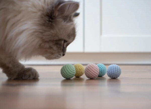 Catnip Ball cat toy, Pastel balls, catnip cat toy, set of cat toys, cute cat toy, toy with catnip, toys for cats, best cat toy, valerian toy